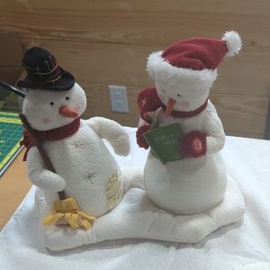 Hallmark Snowman Duo with Red and Black Accents